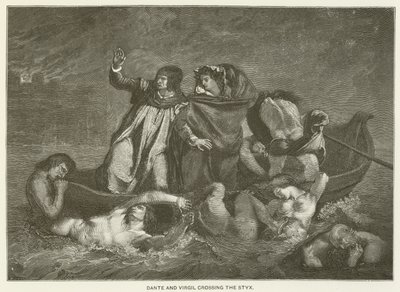 Dante e Virgilio attraversano lo Stige da Ferdinand Victor Eugene Delacroix