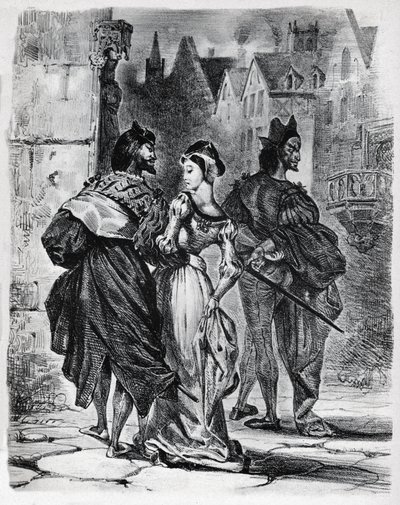 Faust, Gretschen e Mefistofele da Ferdinand Victor Eugene Delacroix
