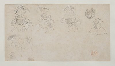 Studi di figure, c.1800-1899 da Ferdinand Victor Eugene Delacroix