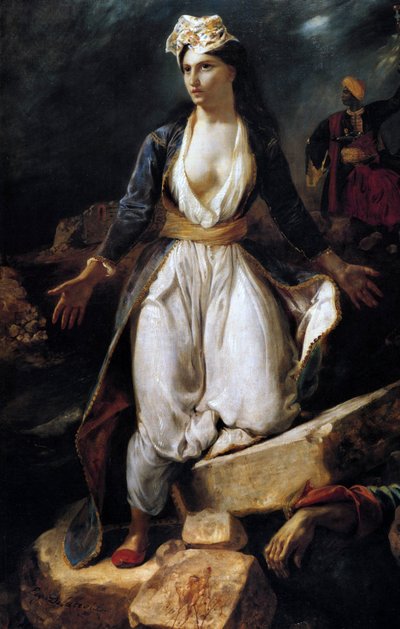 La Grecia sulle rovine di Missolungi, 1826 da Ferdinand Victor Eugene Delacroix
