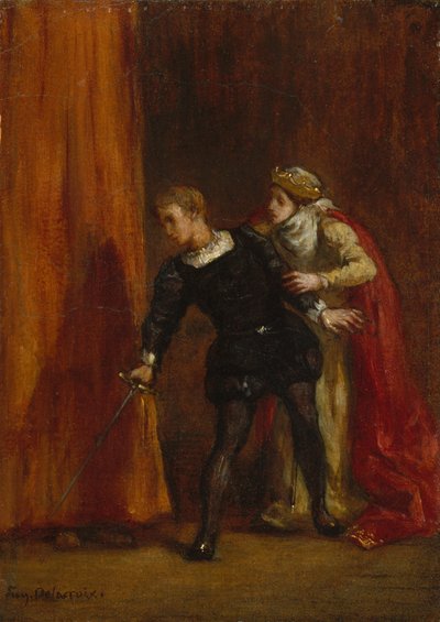 Amleto e sua madre da Ferdinand Victor Eugene Delacroix