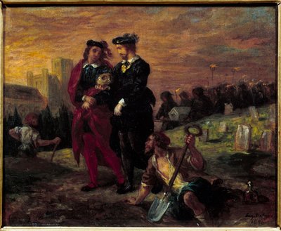 Amleto e Orazio al cimitero. Atto V dell