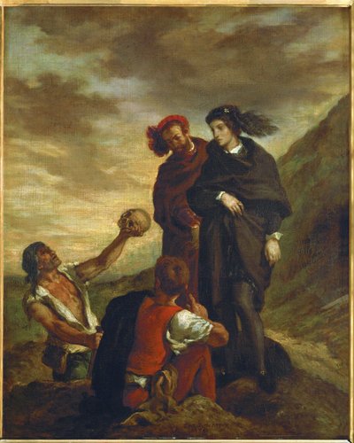 Amleto e Orazio sul sagrato della chiesa ... da Ferdinand Victor Eugene Delacroix