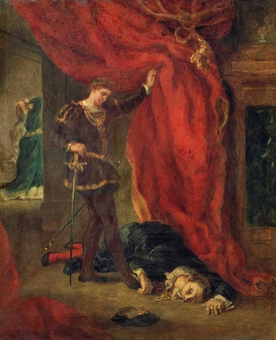 Amleto davanti al corpo di Polonio da Ferdinand Victor Eugene Delacroix