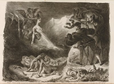 Illustrazione al Faust di Goethe, 1828 da Ferdinand Victor Eugene Delacroix
