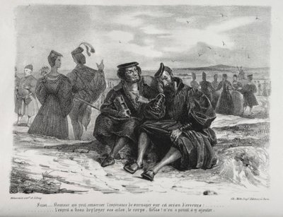 Illustrazioni per Faust: Faust e Wagner da Ferdinand Victor Eugene Delacroix