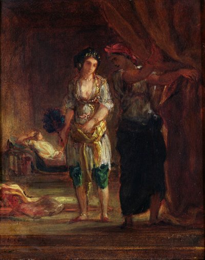 Interno di un Harem a Orano, c.1847 da Ferdinand Victor Eugene Delacroix