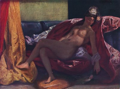 La donna con il pappagallo, 1827, 1937 da Ferdinand Victor Eugene Delacroix