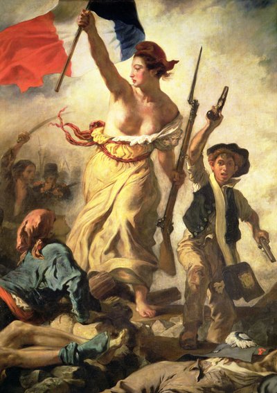 La Libertà che guida il popolo, 28 luglio 1830 (dettaglio) da Ferdinand Victor Eugene Delacroix