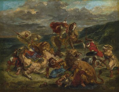Caccia al leone, 1860-61 da Ferdinand Victor Eugene Delacroix