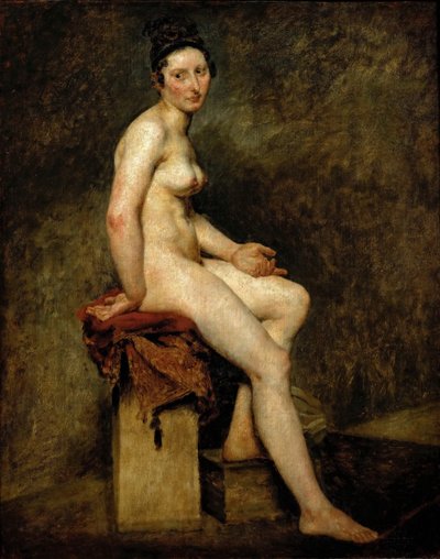 Mademoiselle Rose seduta nuda da Ferdinand Victor Eugene Delacroix