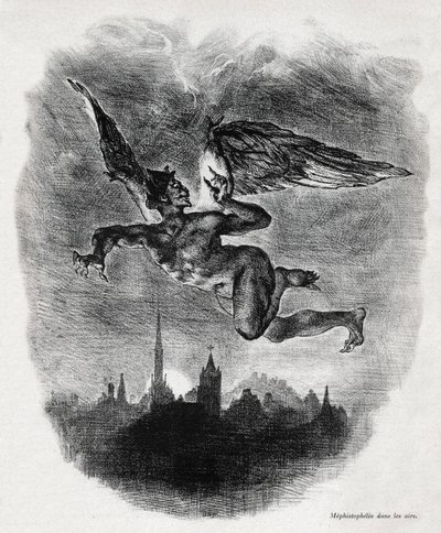 Mefistofele da Ferdinand Victor Eugene Delacroix