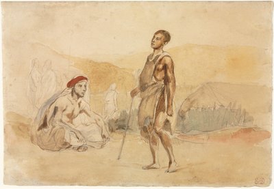 Marocchini in campagna, 1832 da Ferdinand Victor Eugene Delacroix