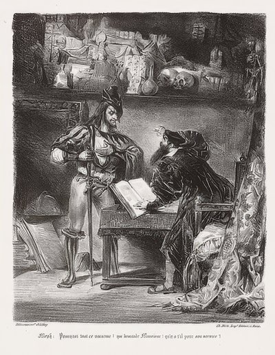 Mefistofele appare a Faust da Ferdinand Victor Eugene Delacroix