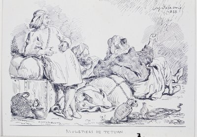 Conduttori di muli da Tetuán da Ferdinand Victor Eugene Delacroix
