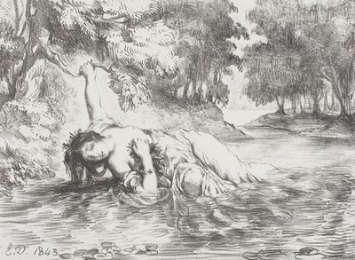 La morte di Ofelia da Ferdinand Victor Eugene Delacroix