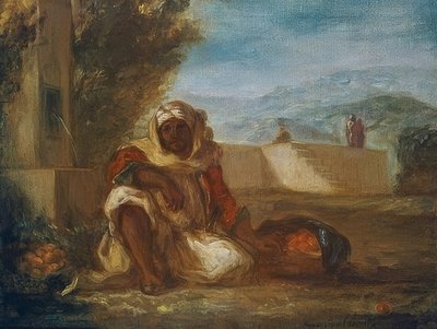 Venditore di arance in Marocco da Ferdinand Victor Eugene Delacroix