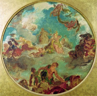 La pace che scende sulla Terra, studio per il soffitto centrale del Salon de la Paix nell