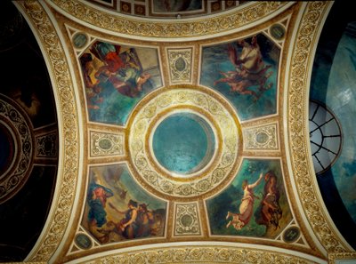 Poesia: Ovidio tra i barbari, Alessandro e i poemi di Omero, educazione di Achille, il poeta greco Esiodo e la musa (dettaglio) da Ferdinand Victor Eugene Delacroix