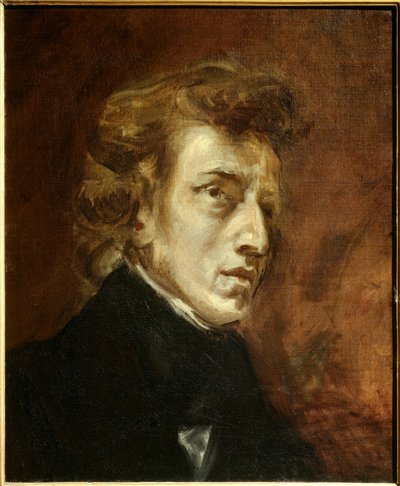Ritratto di Frederic Chopin da Ferdinand Victor Eugene Delacroix