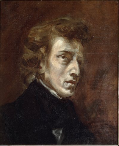 Ritratto di Frederic Chopin da Ferdinand Victor Eugene Delacroix