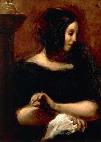 Ritratto di George Sand da Ferdinand Victor Eugene Delacroix