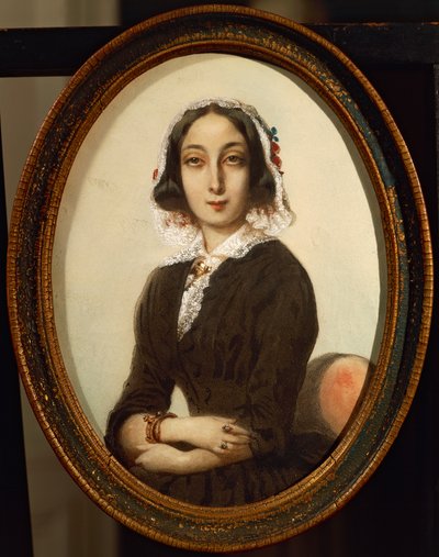 Ritratto di George Sand da Ferdinand Victor Eugene Delacroix