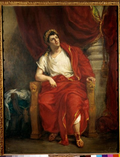 Ritratto del comico François-Joseph Talma (1763-1826) che interpreta Nerone nel pezzo Britannicus di Jean Racine da Ferdinand Victor Eugene Delacroix