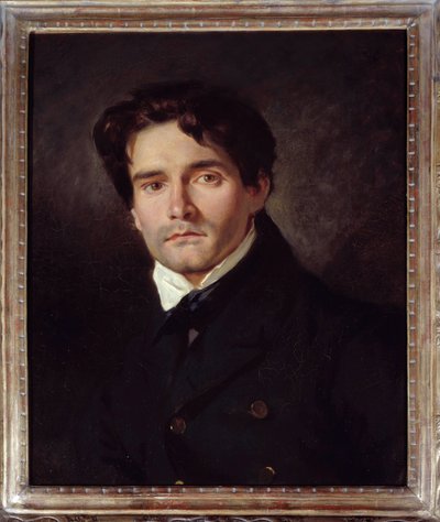 Ritratto del pittore Louis Riesener da Ferdinand Victor Eugene Delacroix