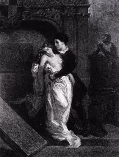 Romeo e Giulietta (incisione di Eugene Delacroix) da Ferdinand Victor Eugene Delacroix
