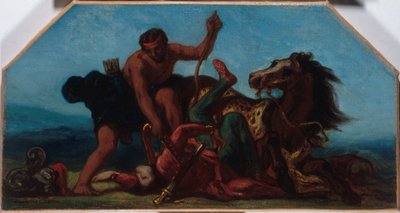 Bozzetto per il Salon de la Paix al Municipio di Parigi: Ercole sconfigge Ippolita, regina delle Amazzoni da Ferdinand Victor Eugene Delacroix