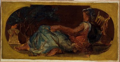 Bozzetto per il Salon de la Paix al Municipio di Parigi: Minerva, tra il 1849 e il 1852 da Ferdinand Victor Eugene Delacroix