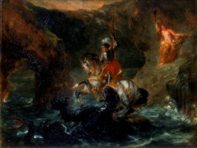 San Giorgio che combatte il drago o Perseo che libera Andromeda, 1847 da Ferdinand Victor Eugene Delacroix