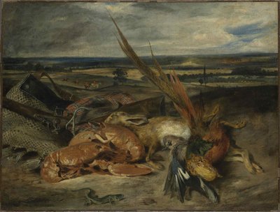 Natura morta con aragosta, 1827 da Ferdinand Victor Eugene Delacroix