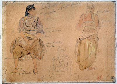 Studi di donne arabe da Ferdinand Victor Eugene Delacroix
