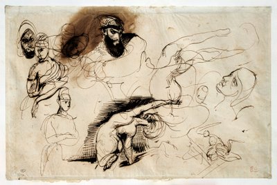 Studio per la morte di Sardanapalo da Ferdinand Victor Eugene Delacroix