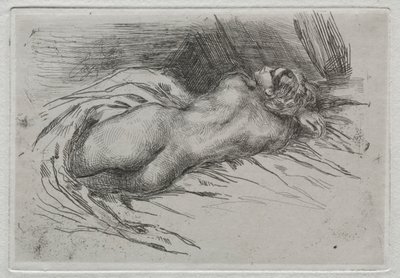Studio di una donna vista di schiena, 1833 da Ferdinand Victor Eugene Delacroix