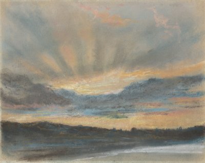 Tramonto, c.1850 da Ferdinand Victor Eugene Delacroix