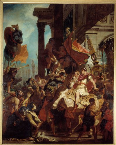 La giustizia di Traiano - Illustrazione del Purgatorio nella Divina Commedia di Dante Alighieri da Ferdinand Victor Eugene Delacroix