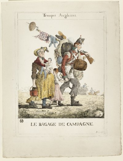 Troupes anglaises: le bagage de campagne da Ferdinand Victor Eugene Delacroix