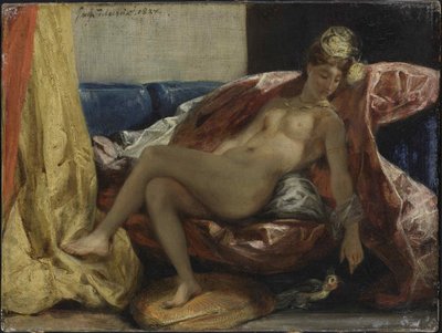 Donna con un pappagallo, tra il 1826 e il 1828 da Ferdinand Victor Eugene Delacroix