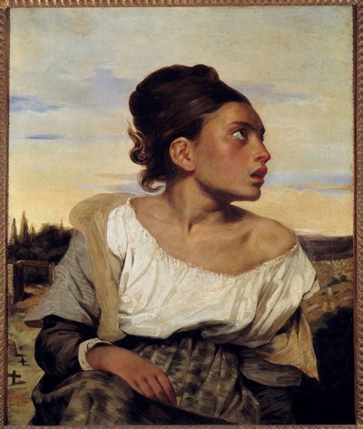 Giovane orfano al cimitero da Ferdinand Victor Eugene Delacroix
