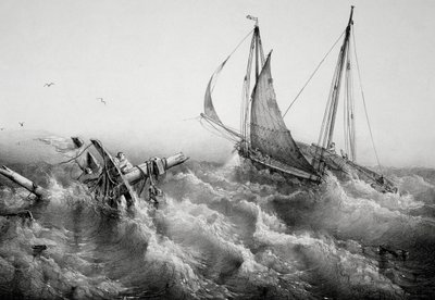 Dopo la tempesta, di Ferdinand Perrot (1808-1841), litografia da Ferdinand Victor Perrot