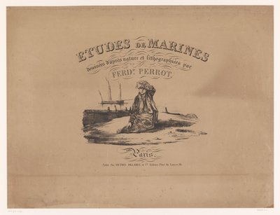 Copertina per stampe di studi di navi (Studies van schepen) da Ferdinand Victor Perrot
