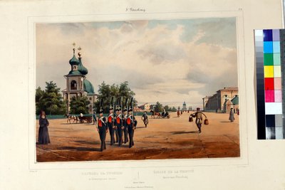 La vecchia cattedrale della Trinità a San Pietroburgo da Ferdinand Victor Perrot