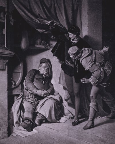 Scena da Enrico IV, Parte 1 di Shakespeare (Atto II, Scena 4) da Ferdinand the Elder Piloty