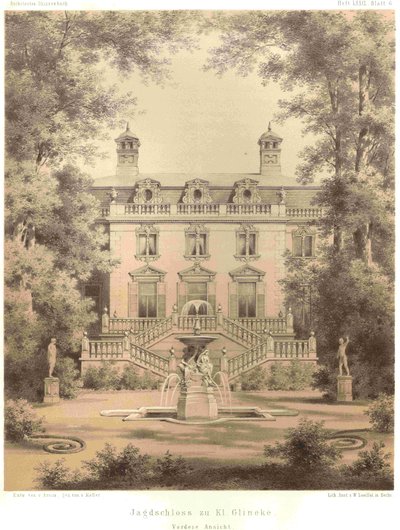 Berlino Jagdschloss Glienicke vista frontale da Ferdinand von Arnim