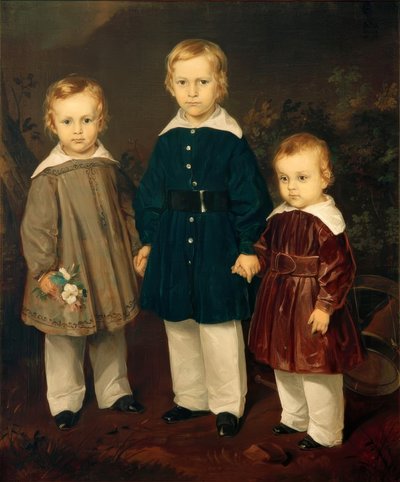 F. v. Rayski, I tre figli del barone von Bechtolsheim da Louis Ferdinand von Rayski