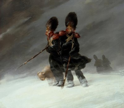 Granatieri nella neve da Louis Ferdinand von Rayski