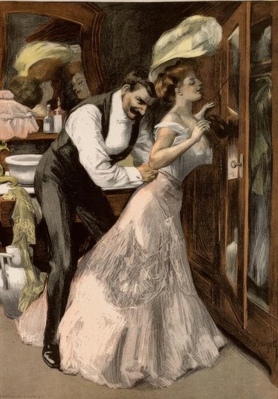 Davanti alla Redoute. / Quanto tempo impiega una donna a vestirsi poco da Ferdinand von Reznicek